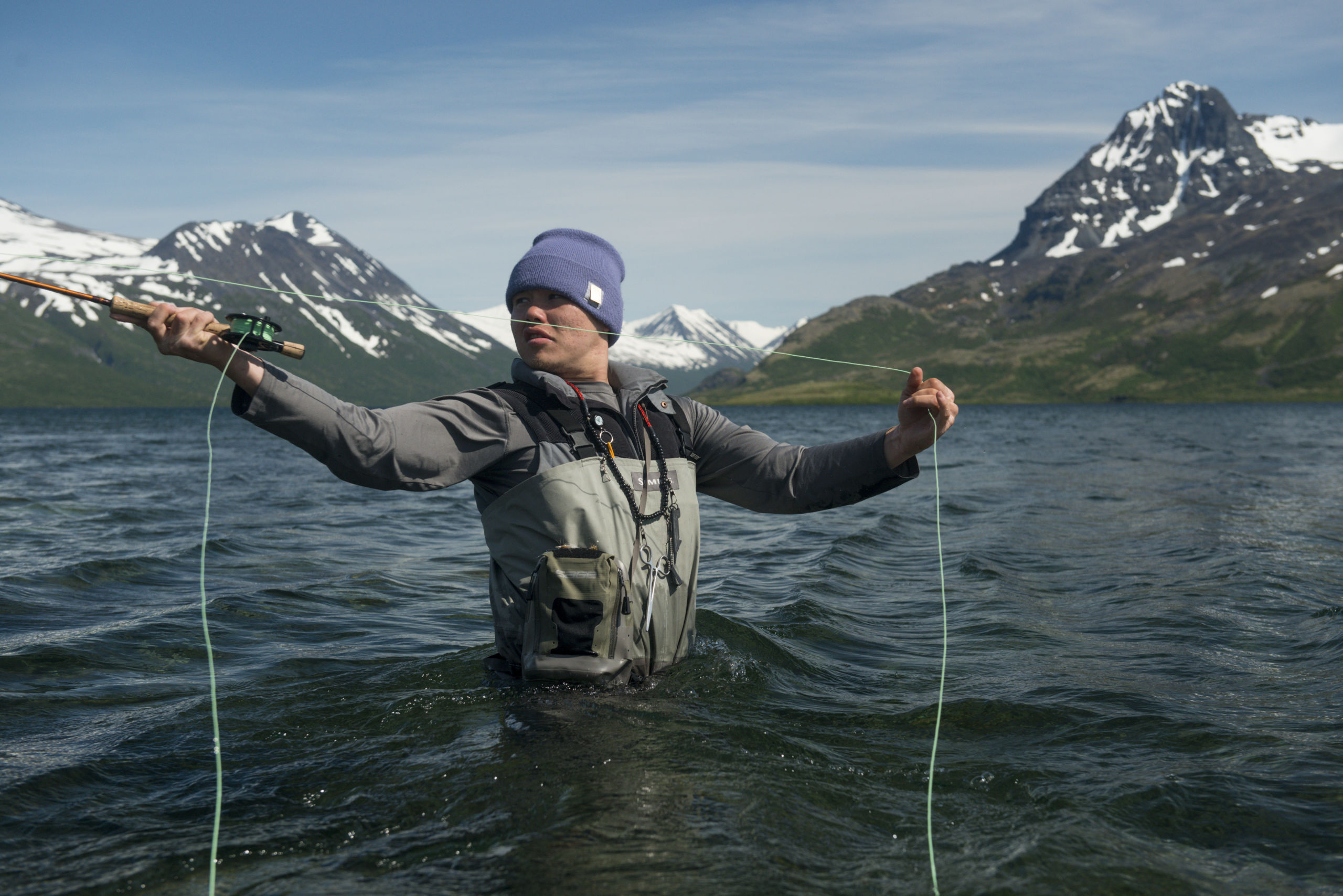 Recreational Fishing - fly fishing in Bristol Bay USA © Paul Colangelo _ WWF-US
