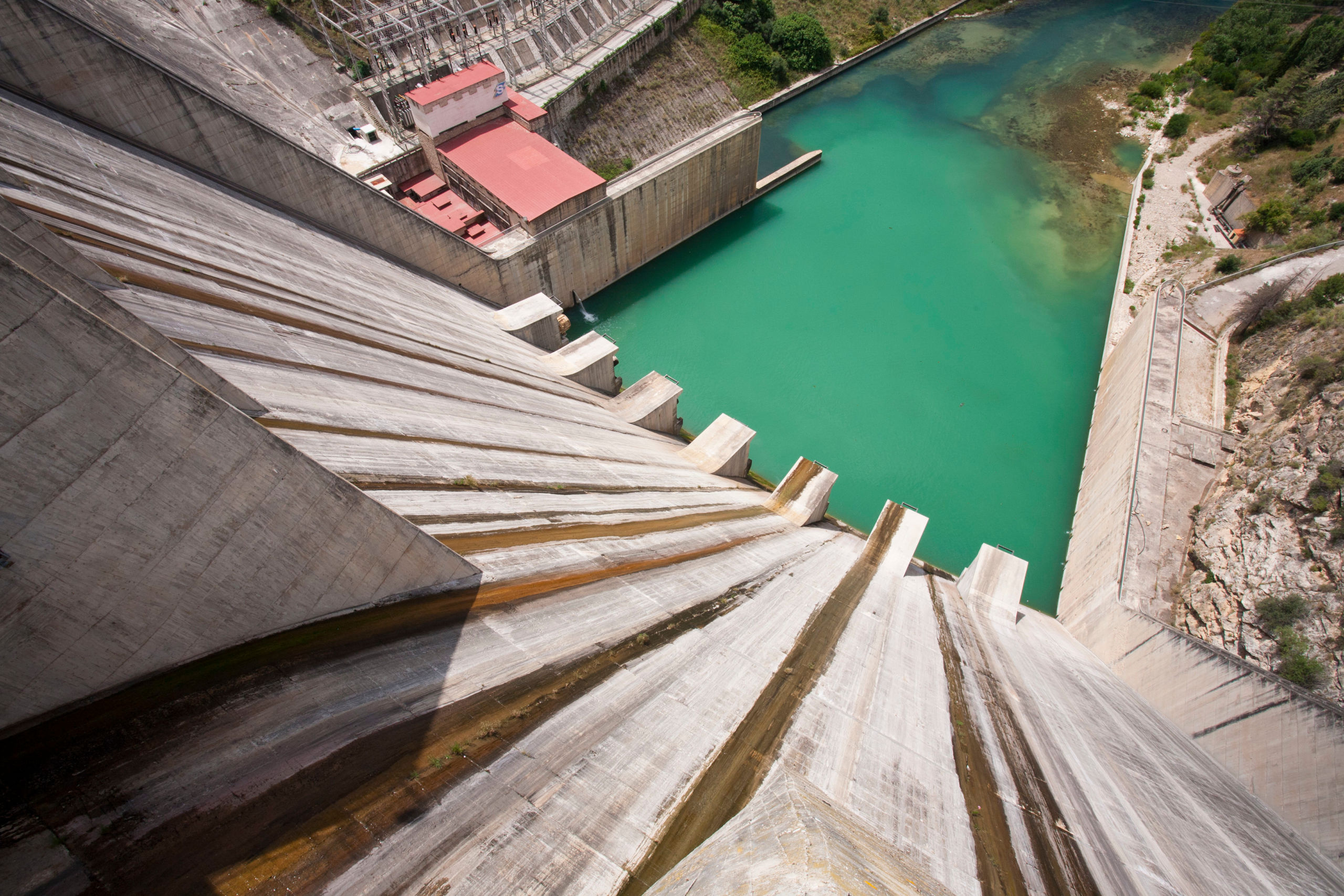 The Iznajar hydro electric power station near Antequera in Andal